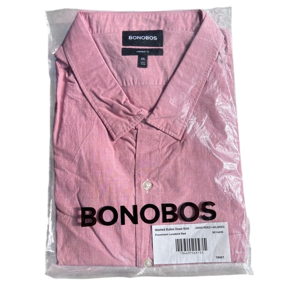 Bonobos Washed‎ Button Down Shirt Prominent Fit 4XL